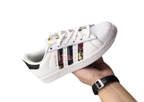 ⁦נעלי אדידס-ADIDAS Stan Smith- White-Black⁩ – תמונה ⁦3⁩