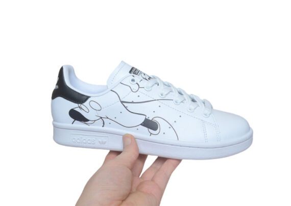 ⁦נעלי אדידס-ADIDAS Stan Smith - White Black Doll⁩ – תמונה ⁦3⁩