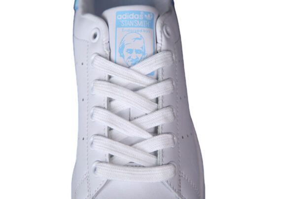 ⁦נעלי אדידס-ADIDAS Stan Smith - White Light Blue Tail⁩ – תמונה ⁦6⁩