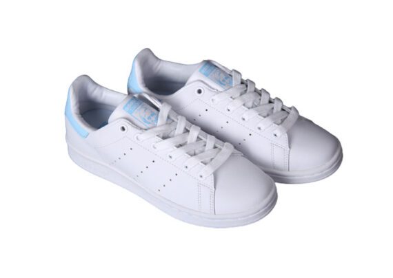 ⁦נעלי אדידס-ADIDAS Stan Smith - White Light Blue Tail⁩ – תמונה ⁦5⁩