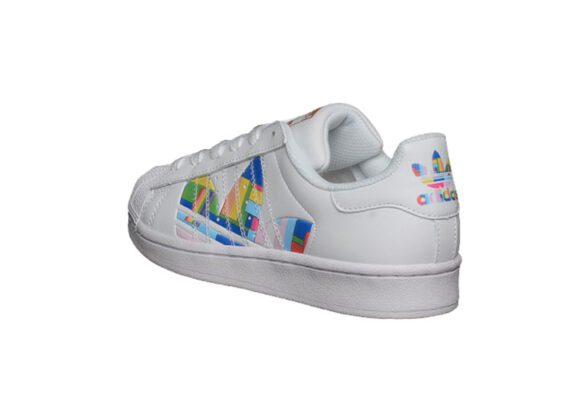 ⁦נעלי אדידס-ADIDAS Stan Smith- White-Multi Logo⁩ – תמונה ⁦12⁩