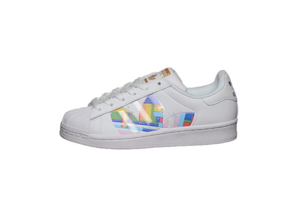 נעלי אדידס-ADIDAS Stan Smith- White-Multi Logo