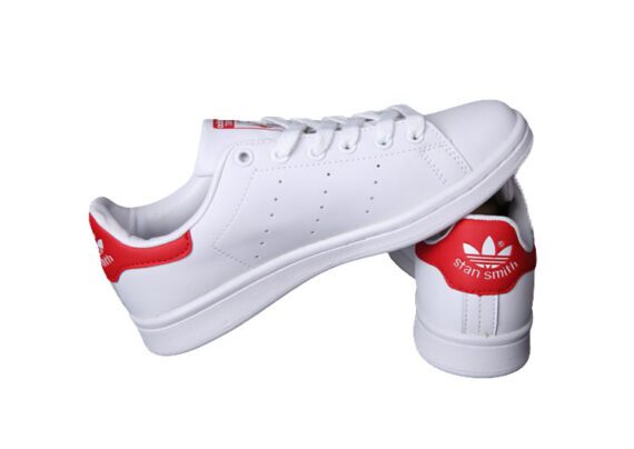 ⁦נעלי אדידס-ADIDAS Stan Smith - White Red Tail⁩ – תמונה ⁦3⁩