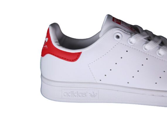 ⁦נעלי אדידס-ADIDAS Stan Smith - White Red Tail⁩ – תמונה ⁦8⁩