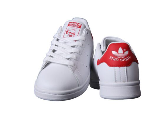 ⁦נעלי אדידס-ADIDAS Stan Smith - White Red Tail⁩ – תמונה ⁦2⁩