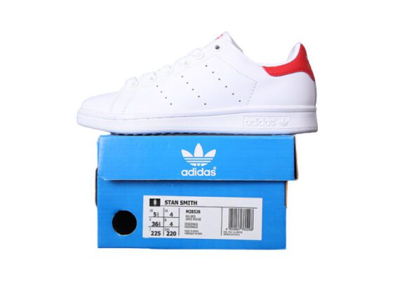 נעלי אדידס-ADIDAS Stan Smith - White Red Tail