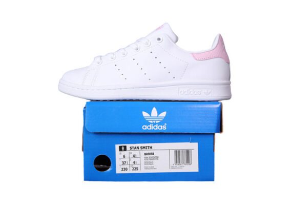 נעלי אדידס-ADIDAS Stan Smith -White Snake Print Pink Tail