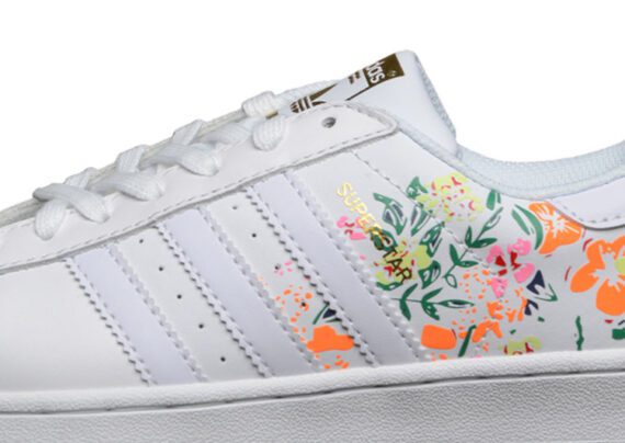 ⁦נעלי אדידס-ADIDAS Stan Smith - White With Fleur⁩ – תמונה ⁦11⁩