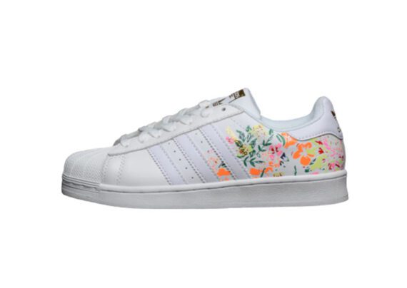 נעלי אדידס-ADIDAS Stan Smith - White With Fleur