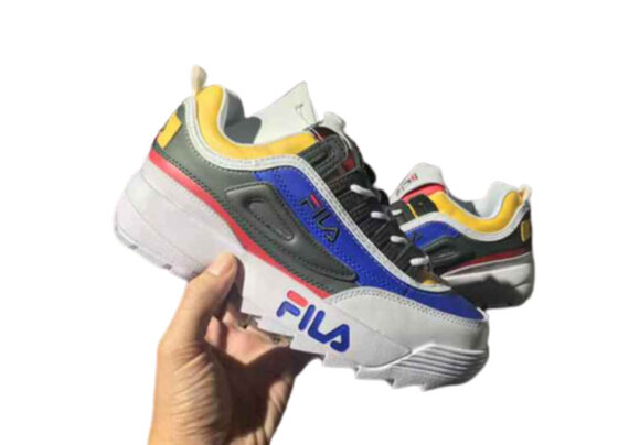 נעלי פילה-Fila Disruptor 2 Premium Athletic Shoes-FREE SPEECH BLUE-SPANISH GREEN