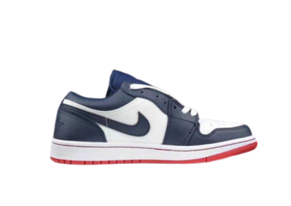 נעלי נייק-NIKE AIR JORDAN 1 LOW -WHITE-NAVY BLUE