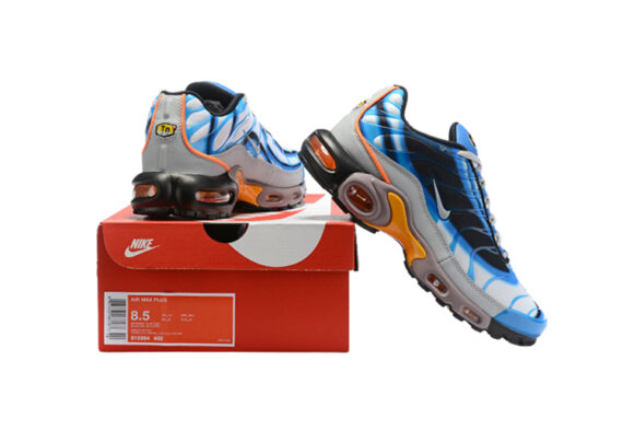 ⁦נעלי נייק-NIKE AIR MAX PLUS TN-ORANGE-GRAY-BLUE⁩ – תמונה ⁦4⁩