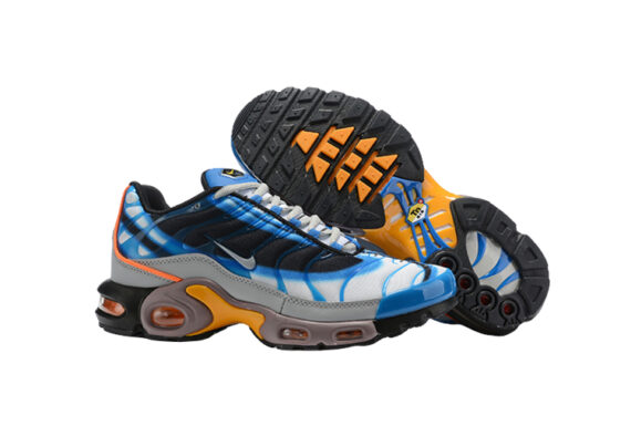 ⁦נעלי נייק-NIKE AIR MAX PLUS TN-ORANGE-GRAY-BLUE⁩ – תמונה ⁦6⁩