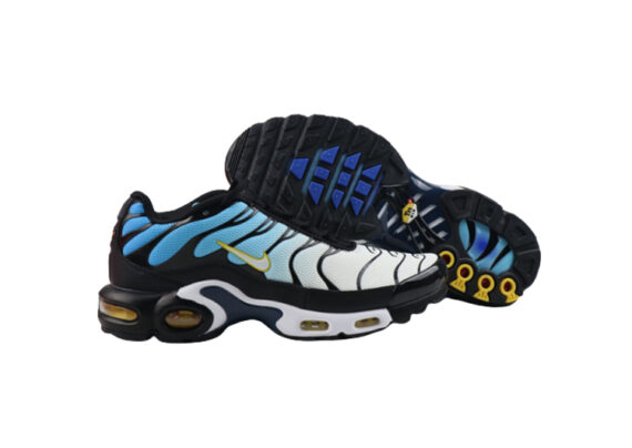 ⁦נעלי נייק-NIKE AIR MAX PLUS TN-WHITE-BLUE-BLACK⁩ – תמונה ⁦3⁩