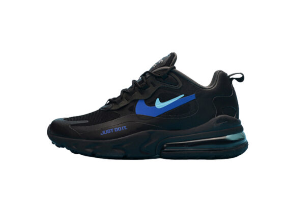 Nike Air Max 270 React BLACK- CERULEAN BLUE