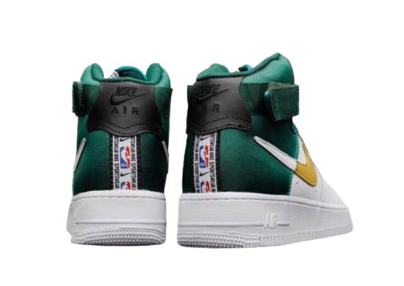 ⁦נעלי נייק-Nike air force 1 high WHITE-GREEN-YELLOW⁩ – תמונה ⁦5⁩