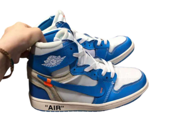 ⁦נעלי נייק-Nike air force 1 high WHITE-LIGHT BLUE⁩ – תמונה ⁦3⁩