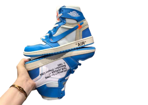 ⁦נעלי נייק-Nike air force 1 high WHITE-LIGHT BLUE⁩ – תמונה ⁦2⁩