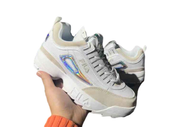 נעלי פילה-Fila Disruptor 2 Premium Athletic Shoes-PEARL BUSH-LIGHT GREY