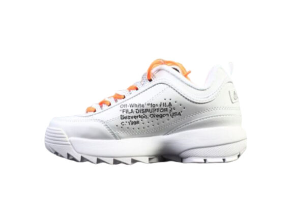 ⁦נעלי פילה-Fila Disruptor 2 Premium Athletic Shoes-WHITE-SEA BUCKTHORN⁩ – תמונה ⁦3⁩