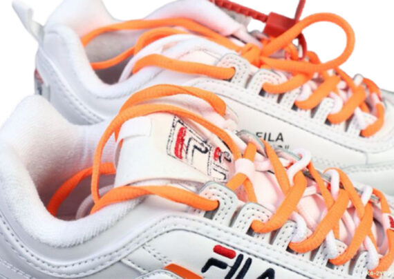 ⁦נעלי פילה-Fila Disruptor 2 Premium Athletic Shoes-WHITE-SEA BUCKTHORN⁩ – תמונה ⁦7⁩