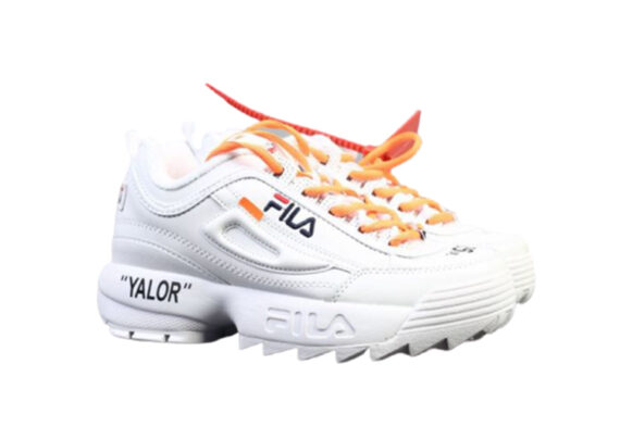 ⁦נעלי פילה-Fila Disruptor 2 Premium Athletic Shoes-WHITE-SEA BUCKTHORN⁩ – תמונה ⁦2⁩