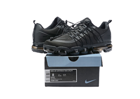 ⁦נעלי נייק-NIKE AIR VAPROMAX 2019 - BLACK-BLACK LOGO⁩ – תמונה ⁦2⁩