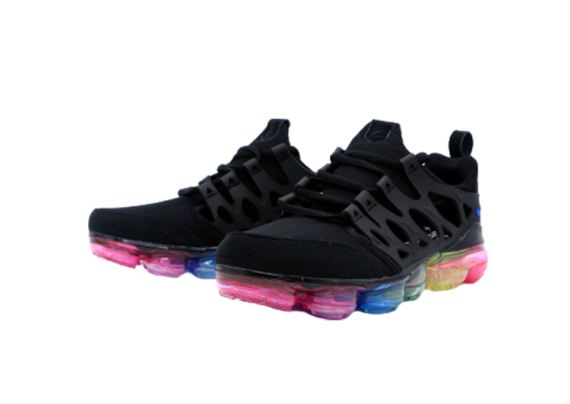 ⁦נעלי נייק-NIKE AIR VAPROMAX 2019 - BLACK-BOTTOM MULTICOLORED⁩ – תמונה ⁦2⁩