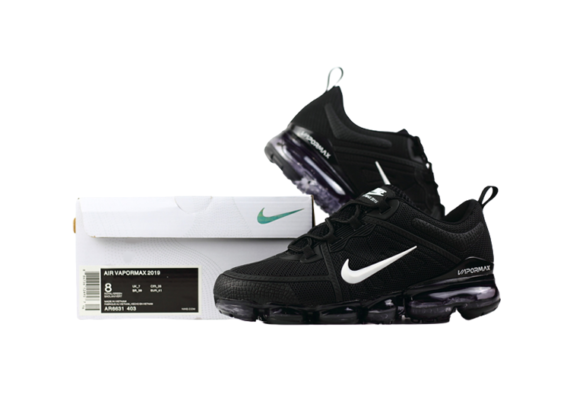 ⁦נעלי נייק-NIKE AIR VAPROMAX 2019 - BLACK-WHITE LOGO⁩ – תמונה ⁦3⁩