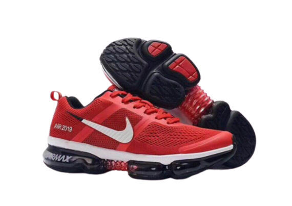 נעלי נייק-NIKE AIR VAPROMAX 2019 - RED - WHITE LOGO