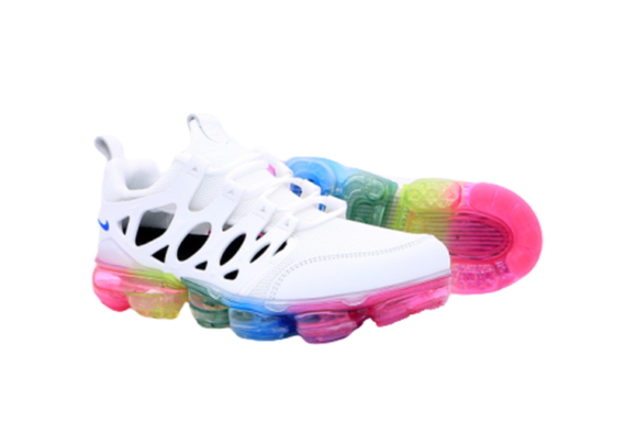 ⁦נעלי נייק-NIKE AIR VAPROMAX 2019 - WHITE-BOTTOM MULTICOLORED⁩ – תמונה ⁦3⁩