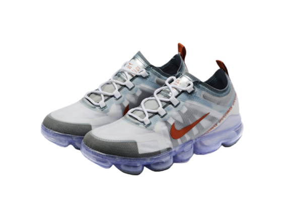 ⁦נעלי נייק-NIKE AIR VAPROMAX 2019 - WHITE-GRAY-RED LOGO⁩ – תמונה ⁦2⁩