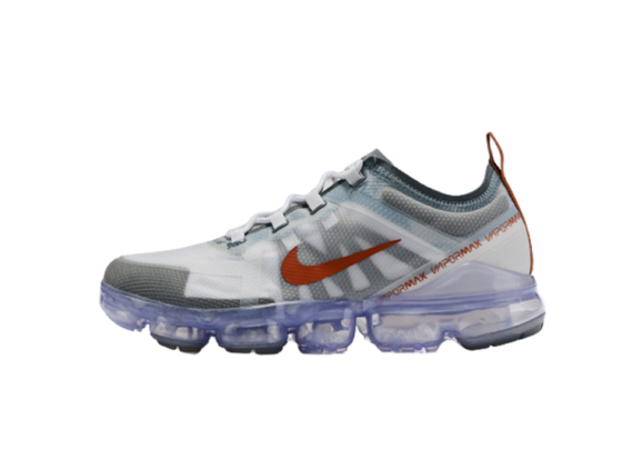 נעלי נייק-NIKE AIR VAPROMAX 2019 - WHITE-GRAY-RED LOGO