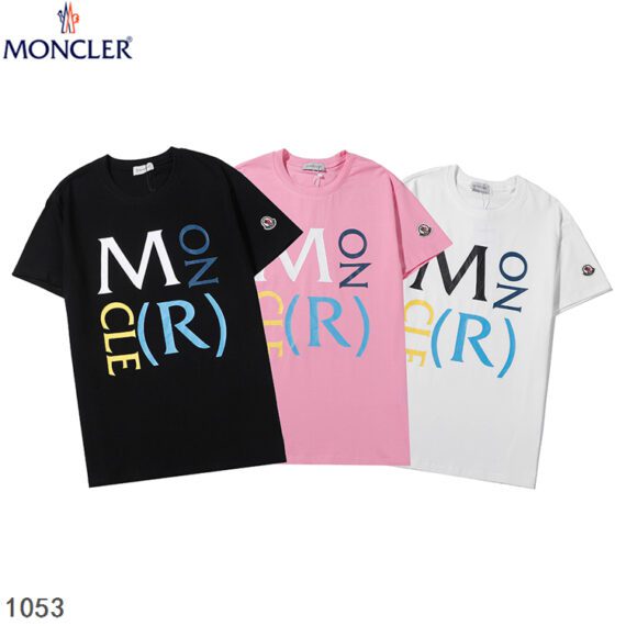 ⁦MONCLER SHORT MEN T-SHIRT BLACK AND BLUE  ⁩ – תמונה ⁦4⁩