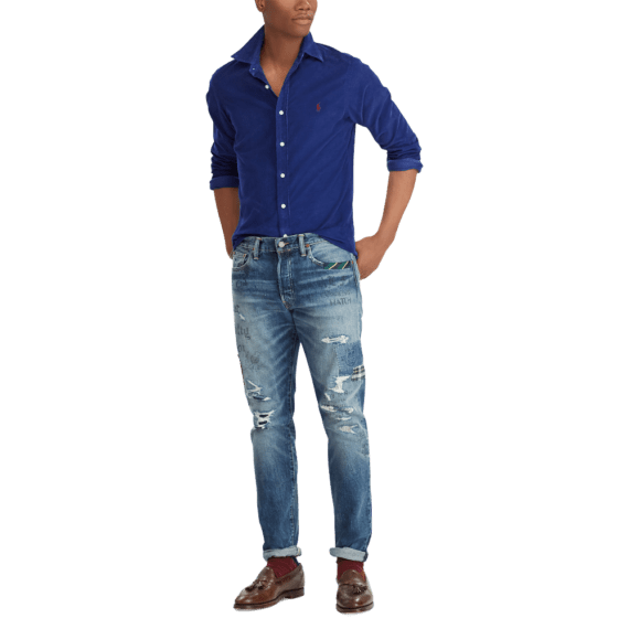 ⁦ראלף לורן-RL SHIRT MEN'S LONG BLUE⁩ – תמונה ⁦3⁩