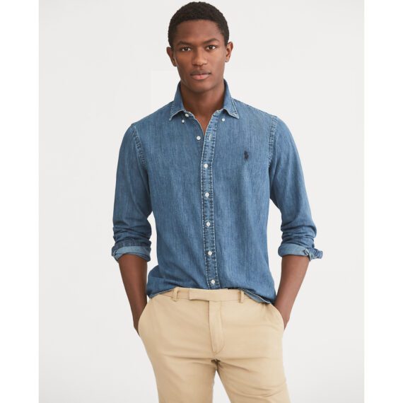 ⁦ראלף לורן-RL JEANS SHIRT MEN'S LONG⁩ – תמונה ⁦2⁩