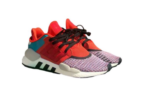 ⁦נעלי אדידס-ADIDAS Clover EQT – Pacific Blue - Shocking - Red⁩ – תמונה ⁦3⁩