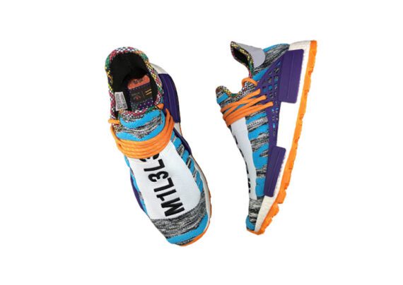 ⁦נעלי אדידס-ADIDAS Human Race Running Shoes – Skay-Blue - Purple - ORG⁩ – תמונה ⁦5⁩