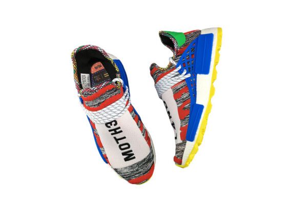 ⁦נעלי אדידס-ADIDAS Human Race Running Shoes –Navy Blue-Persian Red⁩ – תמונה ⁦4⁩