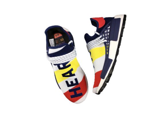 ⁦נעלי אדידס-ADIDAS Human Race Running Shoes –Wattle-Midnight Blue⁩ – תמונה ⁦4⁩