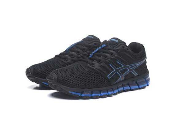 ⁦נעלי אסיקס-ASICS - Black & Blue Border⁩ – תמונה ⁦2⁩