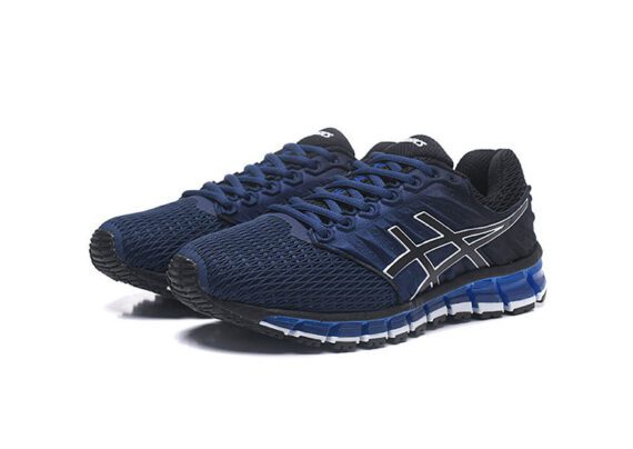 ⁦נעלי אסיקס-ASICS - Black & Dark-Blue Border⁩ – תמונה ⁦2⁩