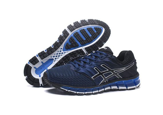 ⁦נעלי אסיקס-ASICS - Black & Dark-Blue Border⁩ – תמונה ⁦6⁩