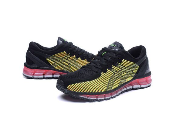 ⁦נעלי אסיקס-ASICS - Black & Fluorescent⁩ – תמונה ⁦2⁩