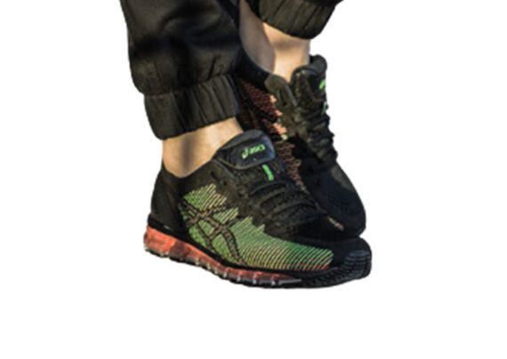 ⁦נעלי אסיקס-ASICS - Black & Green⁩ – תמונה ⁦7⁩