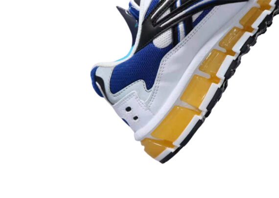 ⁦נעלי אסיקס-ASICS - GEL-KAYANO - White Blue Yellow⁩ – תמונה ⁦7⁩