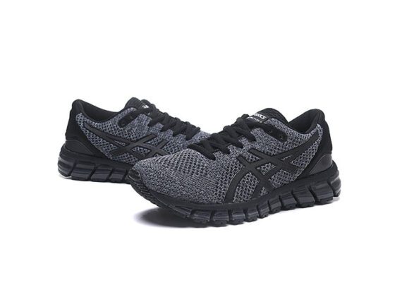 ⁦נעלי אסיקס-ASICS - KNIT 2 - Black Gray⁩ – תמונה ⁦5⁩