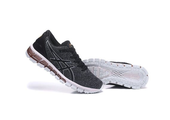 ⁦נעלי אסיקס-ASICS - KNIT 2 -Black Gray Red White⁩ – תמונה ⁦3⁩