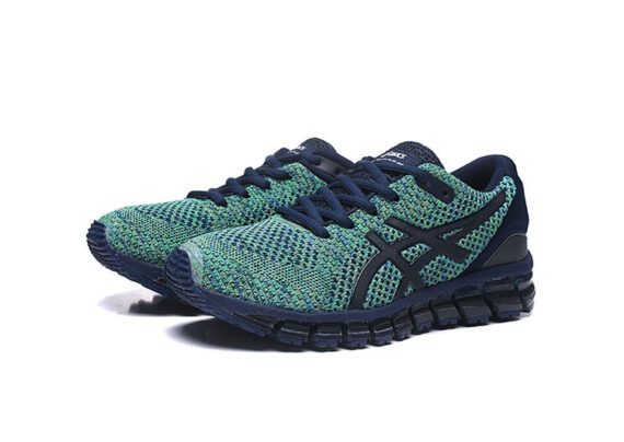 ⁦נעלי אסיקס-ASICS - KNIT 2 - Dark Green - Blue⁩ – תמונה ⁦2⁩