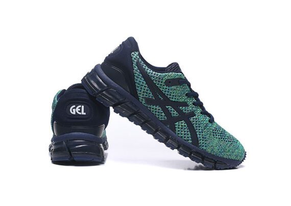 ⁦נעלי אסיקס-ASICS - KNIT 2 - Dark Green - Blue⁩ – תמונה ⁦4⁩